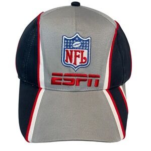 RARE‎ Vtg K-Products NFL ESPN Embroidered Baseball Cap Hat Red White Blue